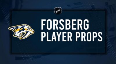 Filip Forsberg Player Prop Bets for the Predators vs. Red Wings Game - October 12