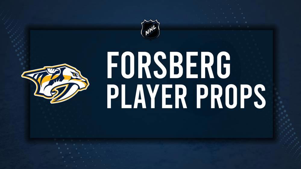 Filip Forsberg Player Prop Bets for the Predators vs. Red Wings Game - October 19