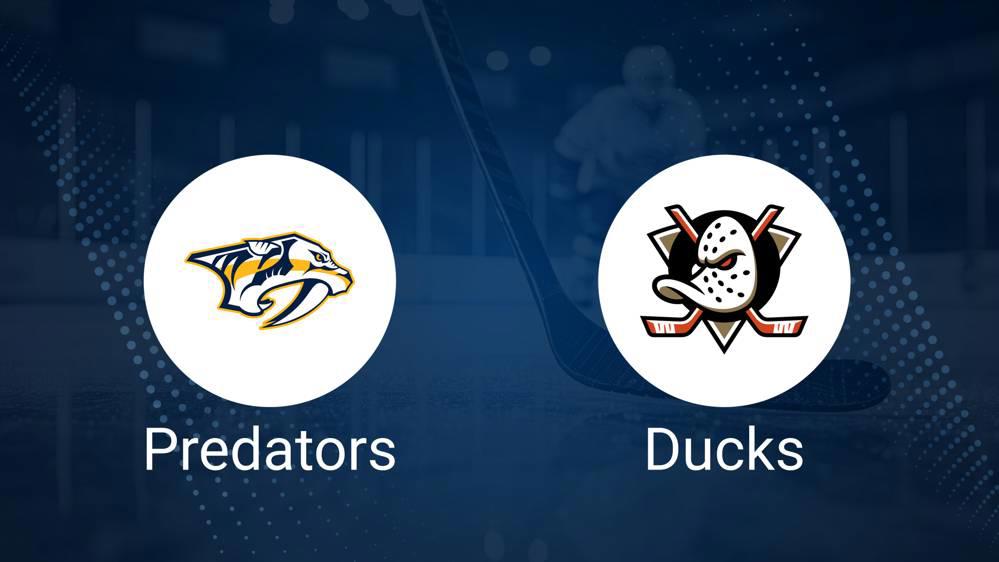 Where to Watch Nashville Predators vs. Anaheim Ducks on TV or Streaming Live - January 25